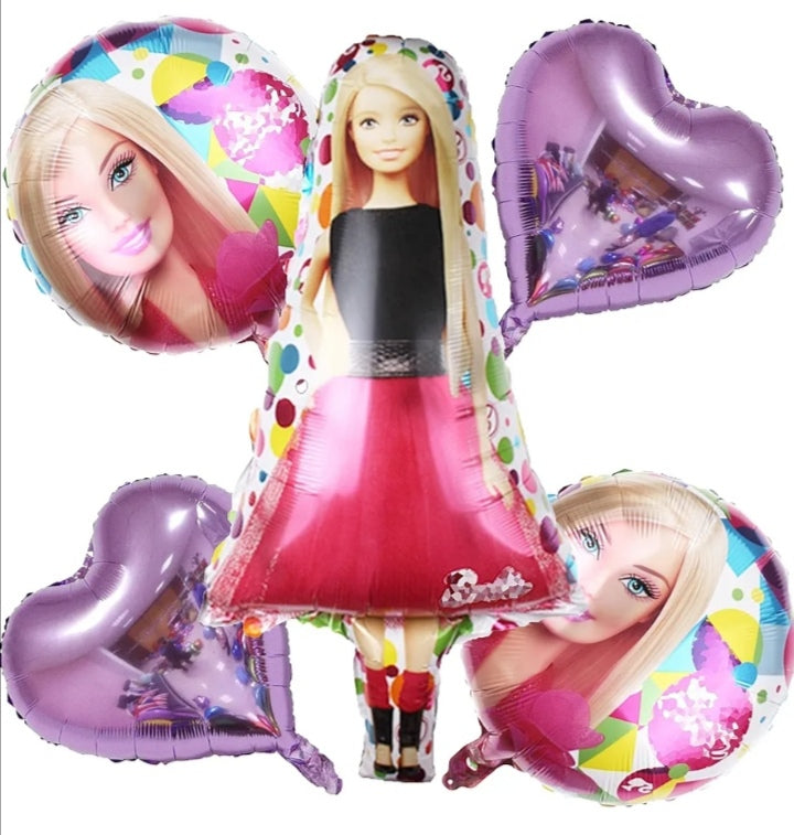 GENERICO Set de Globos Barbie 5 piezas
